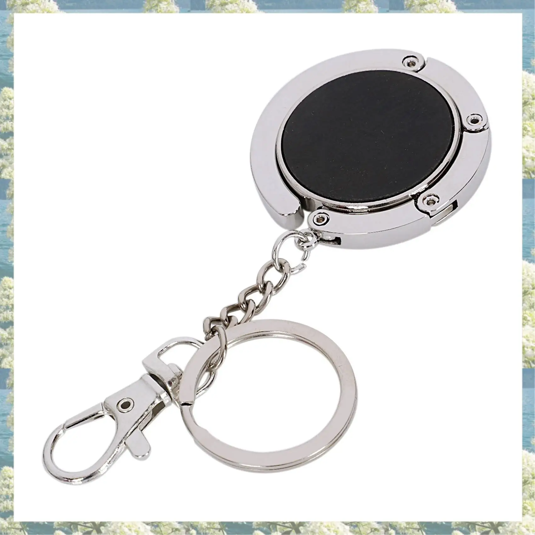 

Best Of 2025-2X Брелок/Складной крючок для сумки Крючок для сумки Дверной стол Крючок из цинкового сплава Лилия Фиолетовый