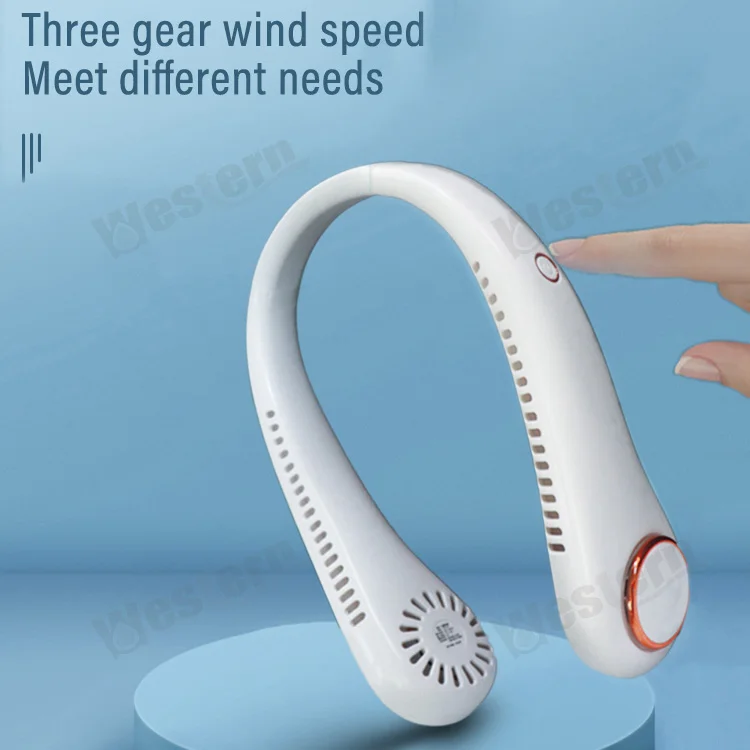 2022, подвесной шейный вентилятор, портативный носимый вентилятор для занятий спортом на открытом воздухе, USB перезаряжаемый ленивый мини-безлистный вентилятор воздушного охлаждения