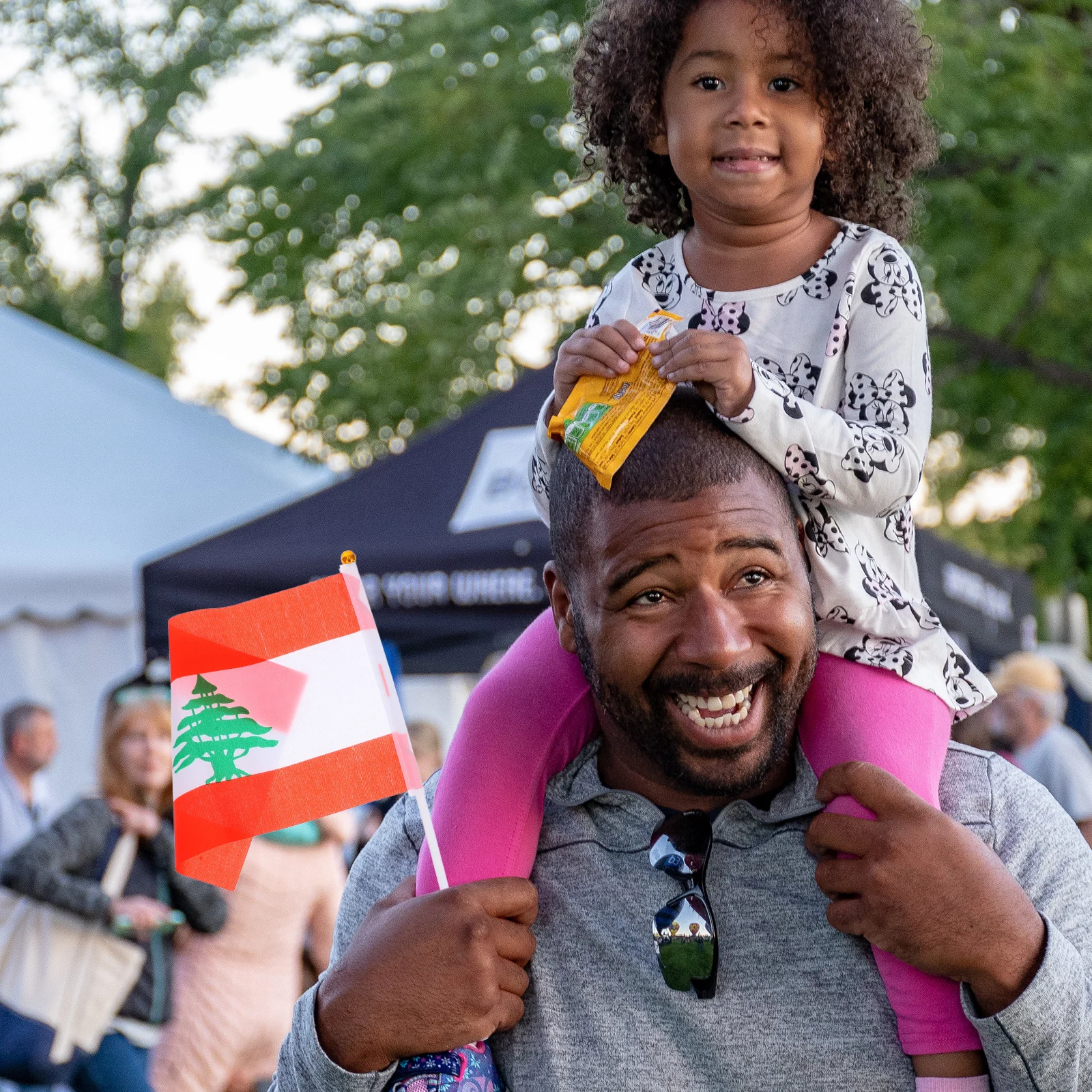 

20Pcs Lebanon Hand Waving Flags Durable Polyester Vibrant Printing Parade Sports Events Party Favors Decorations