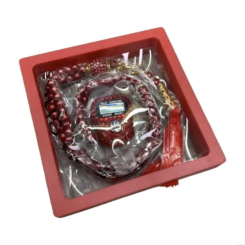 99 rozenkrans Tasbih -kralen met tegen rozenkrans 99 Beredende kralen wrap armbanden