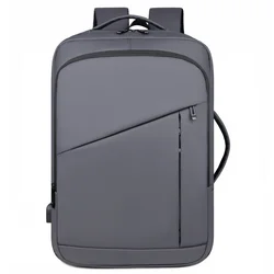 New Backpack Men's Simple Fashion Expandable Travel Backpack Large Capacity Waterproof Trendy Men's Business Travel Computer Bag