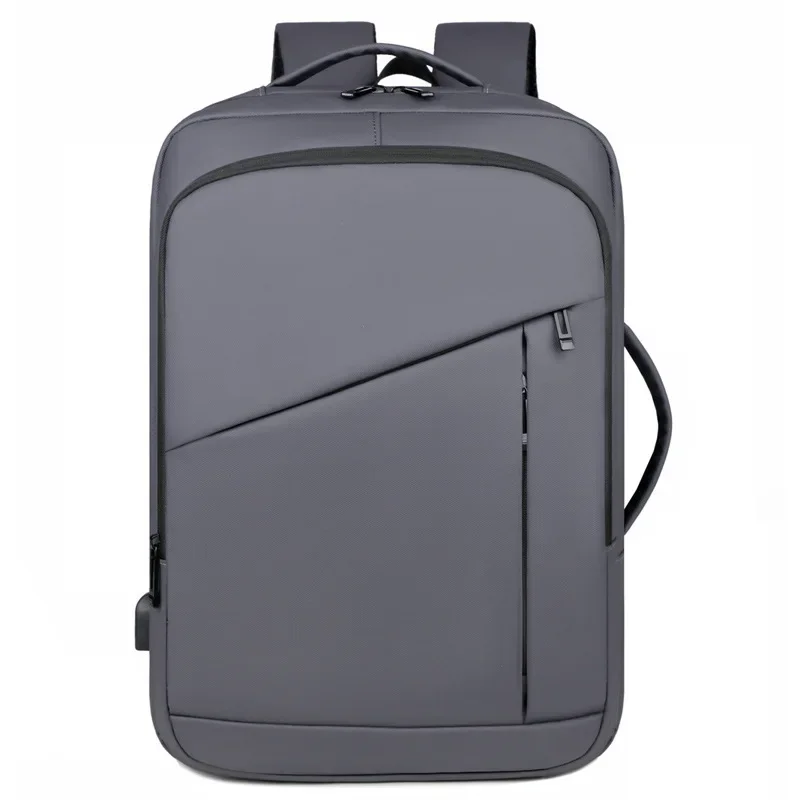 New Backpack Men's Simple Fashion Expandable Travel Backpack Large Capacity Waterproof Trendy Men's Business Travel Computer Bag