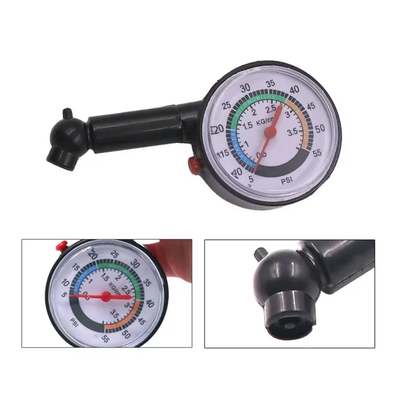 Mechanical Tire Pressure Tester 0-50 PSI Range No Battery Needed Reliable Dial Gauge For Quick Pressure Checks on All Vehicles