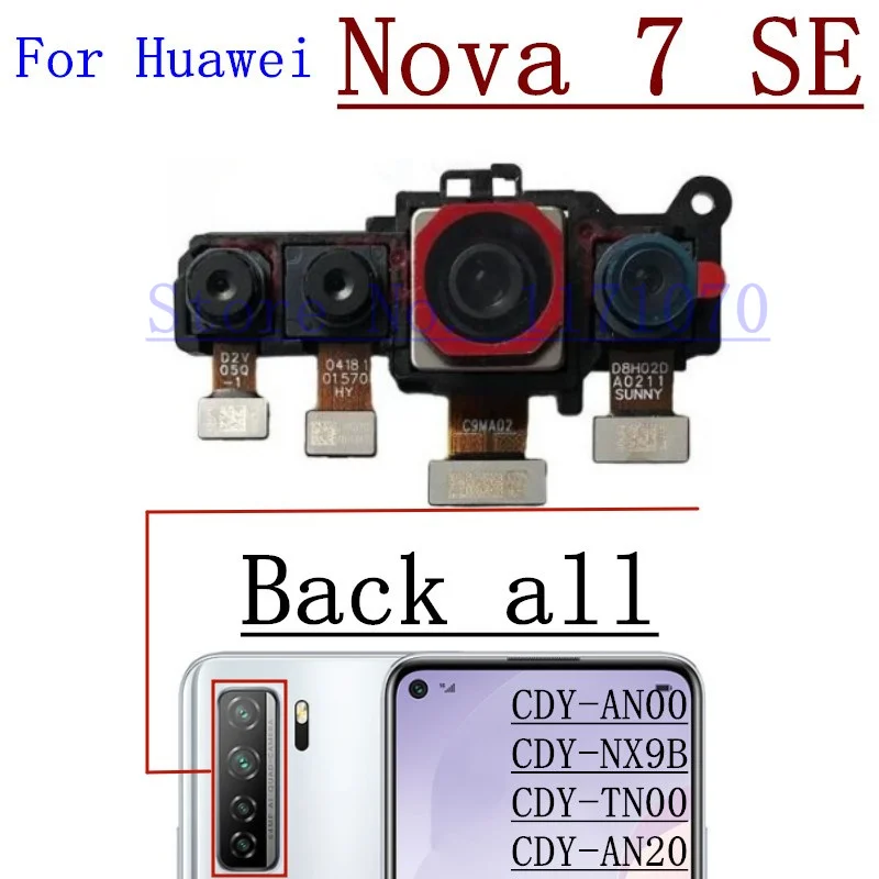 Rear Camera For Huawei Nova 7 8 Nova7 Nova8 SE Main Ultrawide Depth Macro Original Back Camera Module Spare Parts