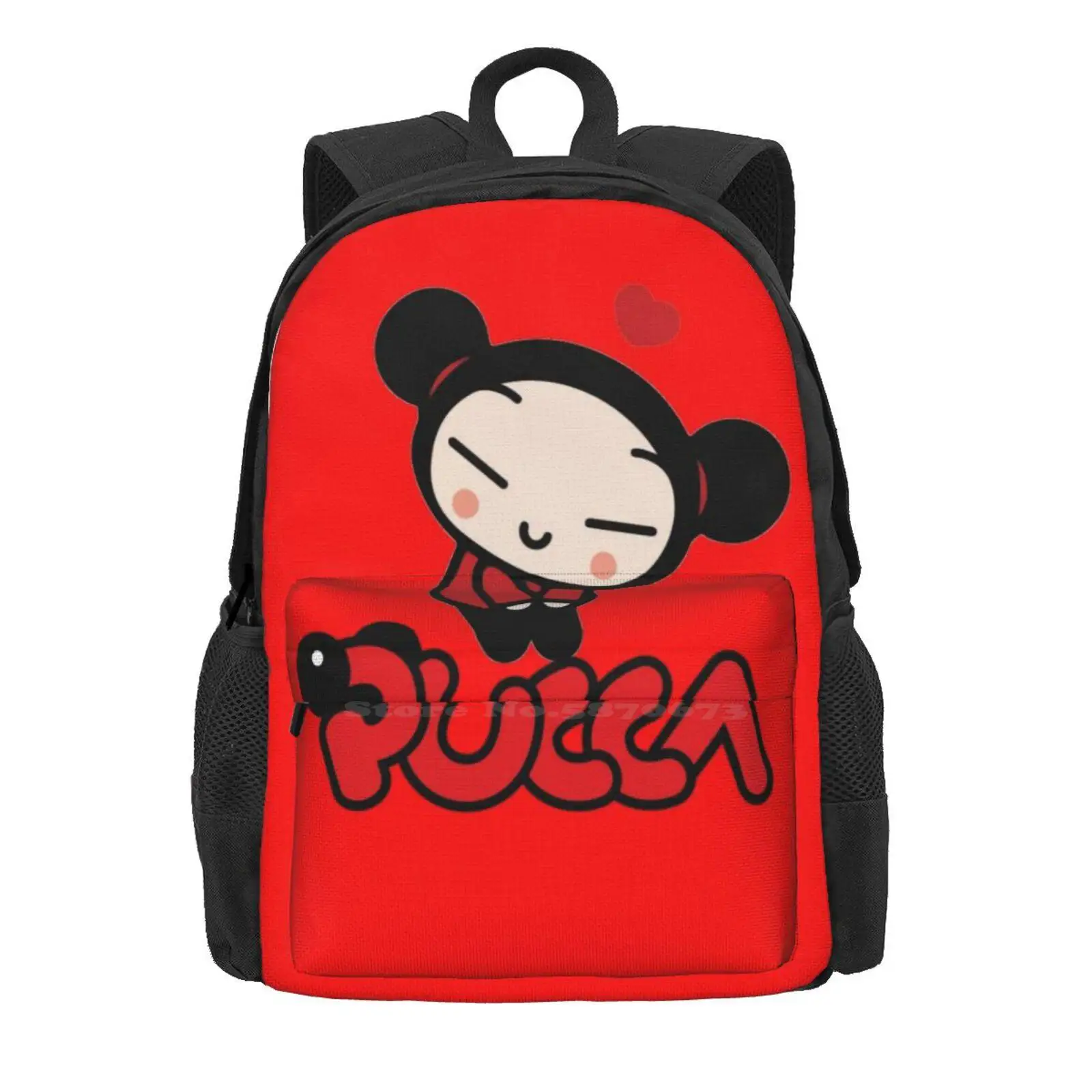 Anime Pucca Hot Sale Backpack Fashion Bags Pucca Love Garu Cute Ppukka Pucca And Garus Relationship Ching Tobe Pucca Characters