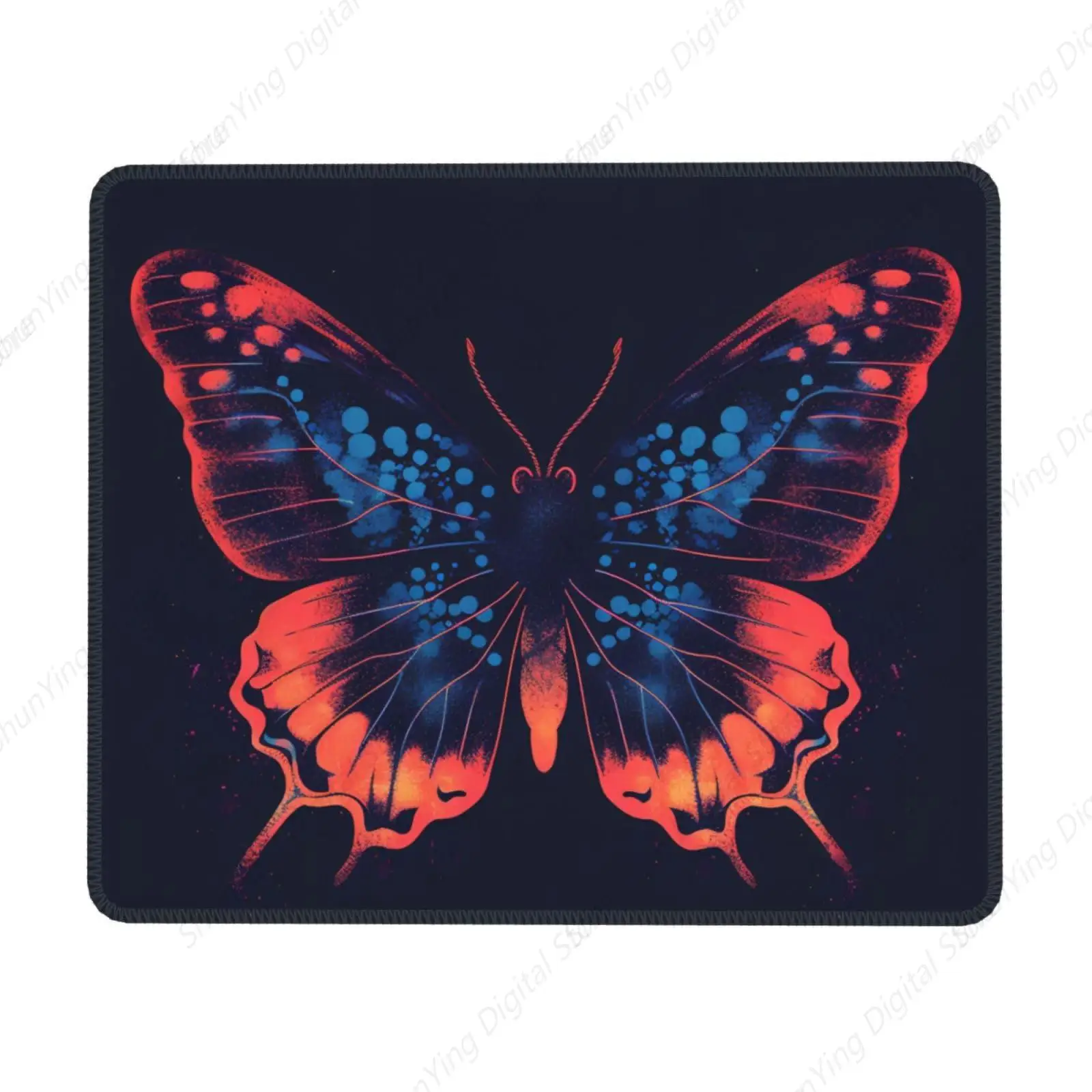 

Punk Cool Butterfly Mouse Pad Non Slip Rubber Lock Edge Mouse Pad Suitable For Office Mouse Pads On Men's And Women's Laptops