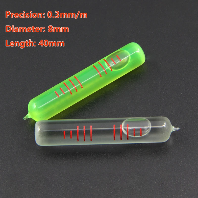 High precision horizontal bubble mini level bubble length glass tube level with an accuracy of 0.3mm/m