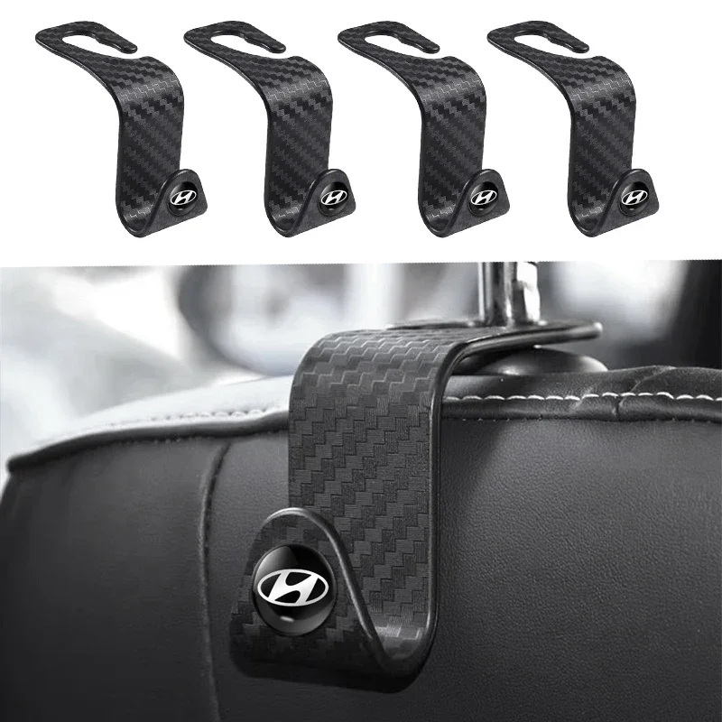 Gancho de Encosto de Banco de Carro Portátil (1/2/4 Peças) para Armazenamento Interno - Acessórios para Hyundai Tuscani, i30, Elantra, Santa Fe, Sonat