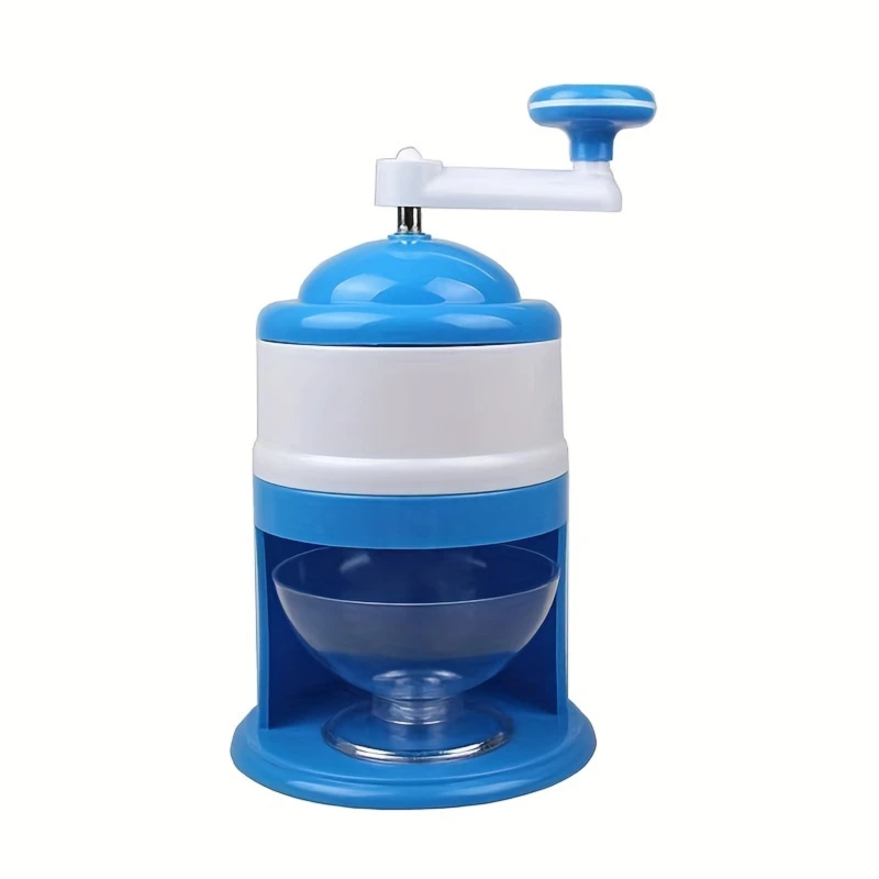 C013-Blue Manual Ice Shaver for Slushies, Snow Cones & Smoothies - Compact Home Machine for Summer Fun & Parties