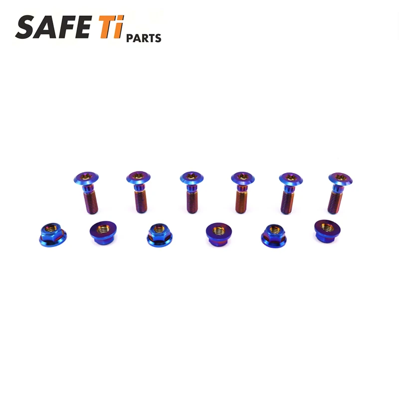 GR5 Titanium Sprocket Bolt & Nut Kit (6B+6N) For SFM KTM HONDA KAWASAKI YAMAHA Dirt Bike Rear Sprocket Fastener Set Motocross