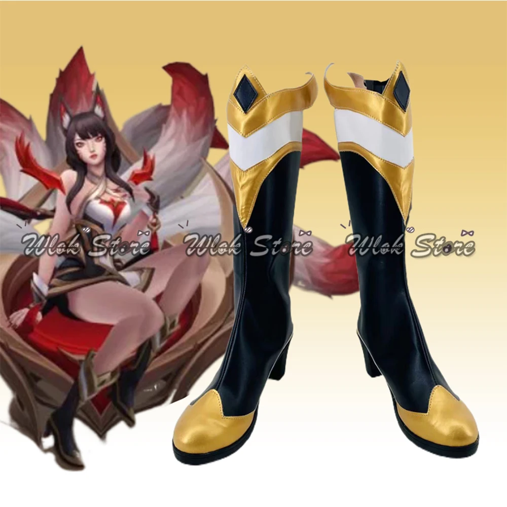 Game LOL Immortalized Legend Faker Ahri Cosplay Shoes Boots Customized Women Halloween Party Carnival Role Play Outfit Prop Shoe