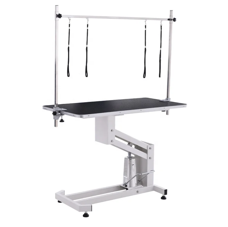 

Large Dog Hydraulic Pet Grooming Table Non Slip Z-lift Heavy-duty Stainless Steel Frame Electric Pet Dog Grooming Table