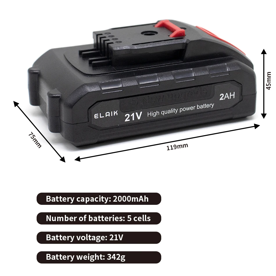 For Worx 21V 2000/4000mah Lithium Battery Chainsaw Angle Grinder, Electric Wrench Tool, Specialized Air Cannon Machine Battery