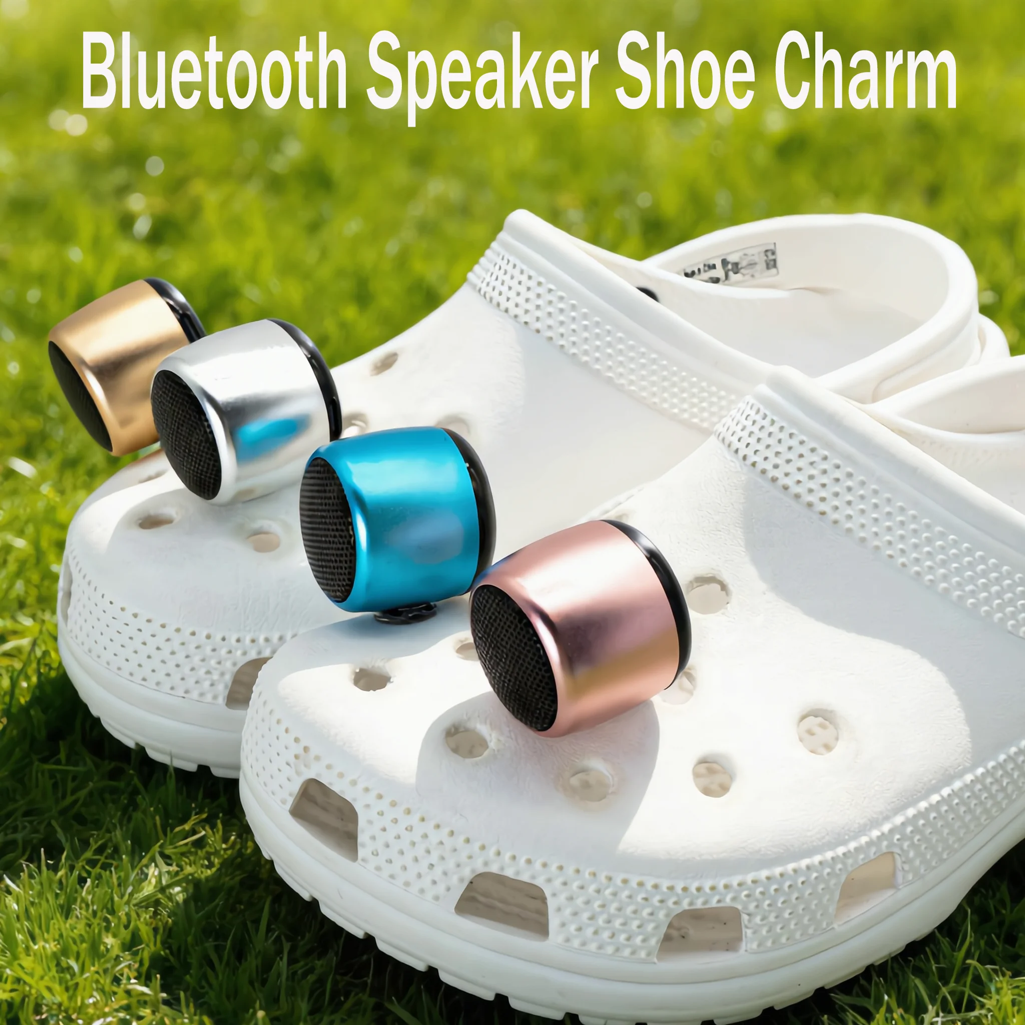 

Модные подвески для обуви с Bluetooth-динамиком, 6-цветные аксессуары для сандалий, 1-6 шт., модные пряжки для сабо для украшения обуви