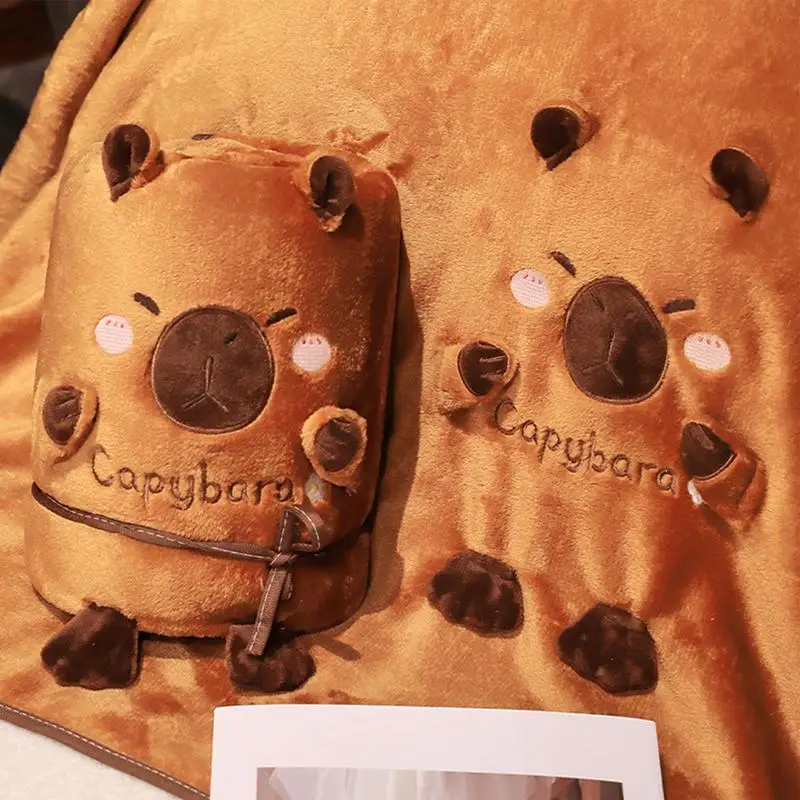 Capybara Everak Soft Capybara Blanket, Wearable Hoodie, Cape Unisex, Warm Homewear, Glutnel Blanket, Sleepwear, Christmas, Birthday Gift