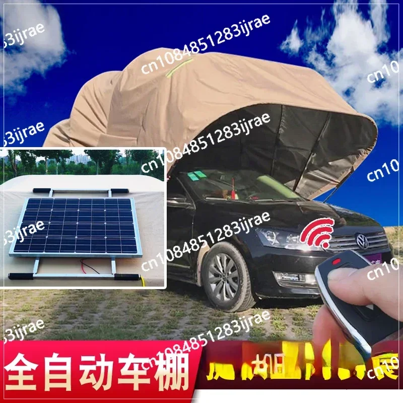 

Fully Automatic Hydraulic Folding Carport Home Sunscreen Canopy Outdoor Mobile Telescopic Garage Electric Shade Parking Shed