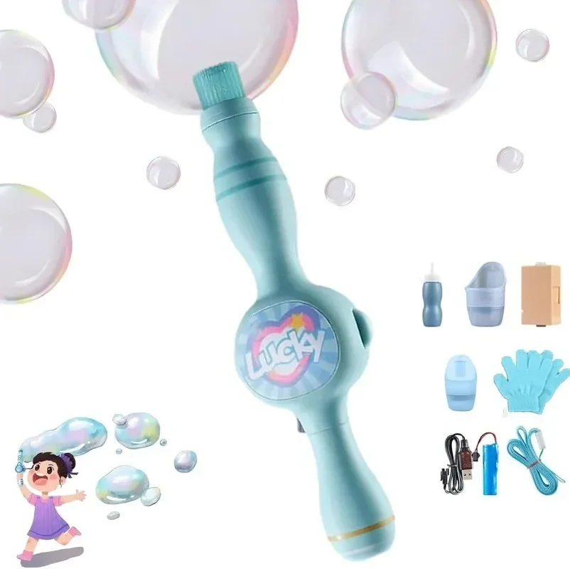 

Smoke Bubble Machine Elastic Bubble Fog Wand with Magic Smoke Effect Portable Bubble Blower for Parties (Includes Water Bottles)