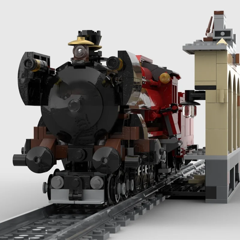 731 pz MOC Crimson Night Trained Modello Building block Architettura Assemblare regalo di Natale Idea creativa fai da te Giocattolo di mattoni Compleanno