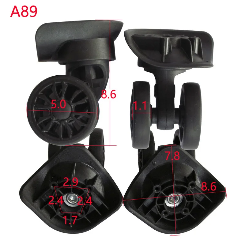 

A89 Silent Double Row Wheel Luggage Compartment Wheels Travel Box Accessories Casters Trolley Box Universal Wheels