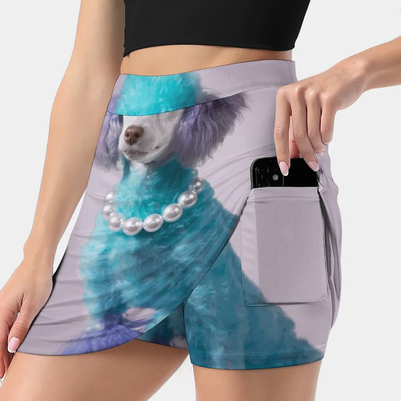 

Vera Iii Women's skirt With Pocket Vintage Skirt Printing A Line Skirts Summer Clothes Poodle Dog Happy Colors Colorful Joy