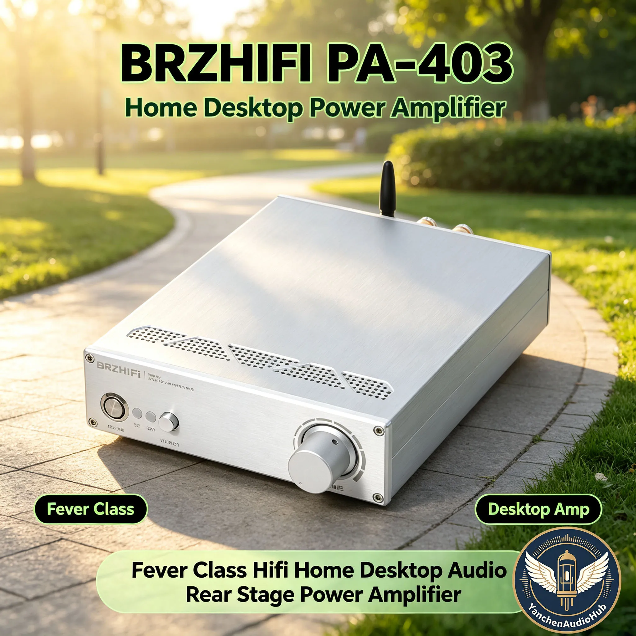CHN 2027 New BRZHIFI PA-403 Thick Film Power Amplifier Fever Class hifi Home Desktop Audio Rear Stage Power Amplifier Bluetooth