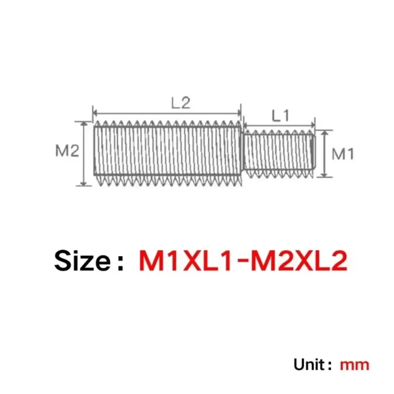 M3~M14 Brass Conversion Double Head Transfer Screws Thread Adapter Male to Male Bolts for Camera Adapter