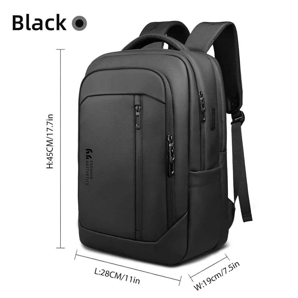 Heroic Knight Business Men’s Backpack Large Capacity 17 Inch Laptop Backpack USB Waterproof Travel Backpack School Bags for Man