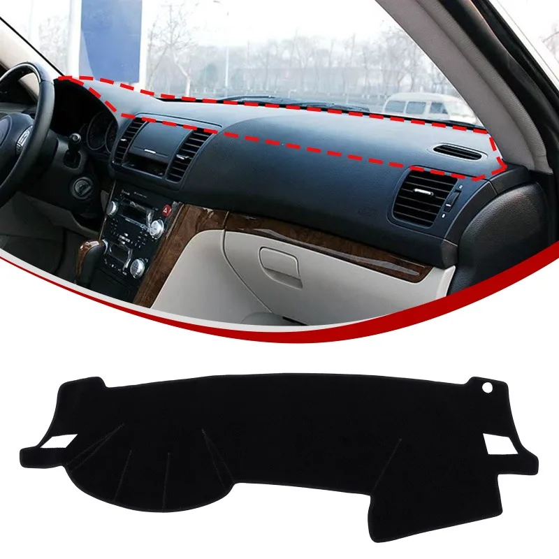 ل 2004 2005 2006 2007 2008 2009 سوبارو Outback اليسار الببتيد لوحة القيادة ظلة الشمس حماية حصيرة وسادة اكسسوارات السيارات