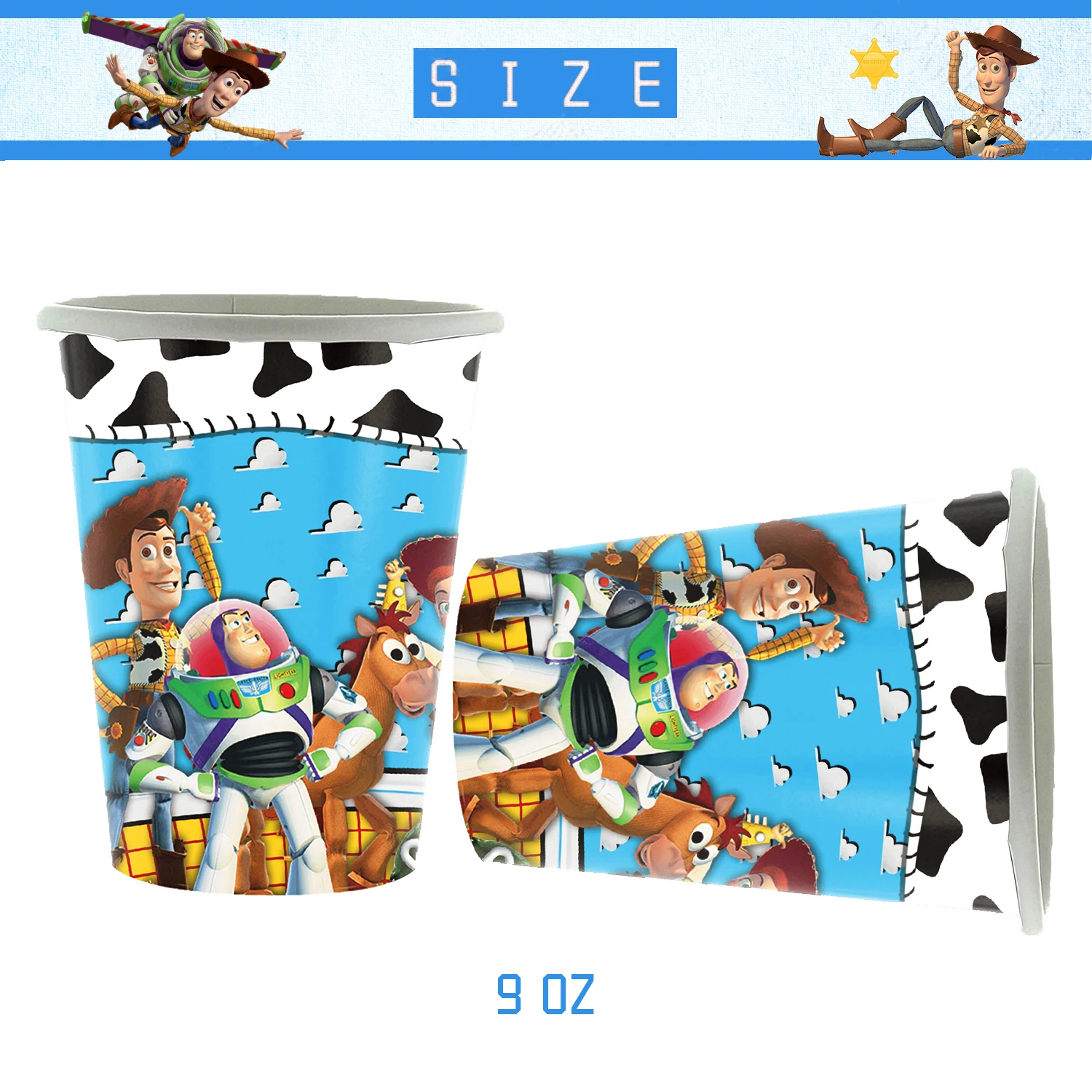 Kinderfeestdecoratie Wegwerp Servies Toy Story Bekers Borden Ballonnen Babyshower Verjaardagsfeestje Cadeau Speelgoed