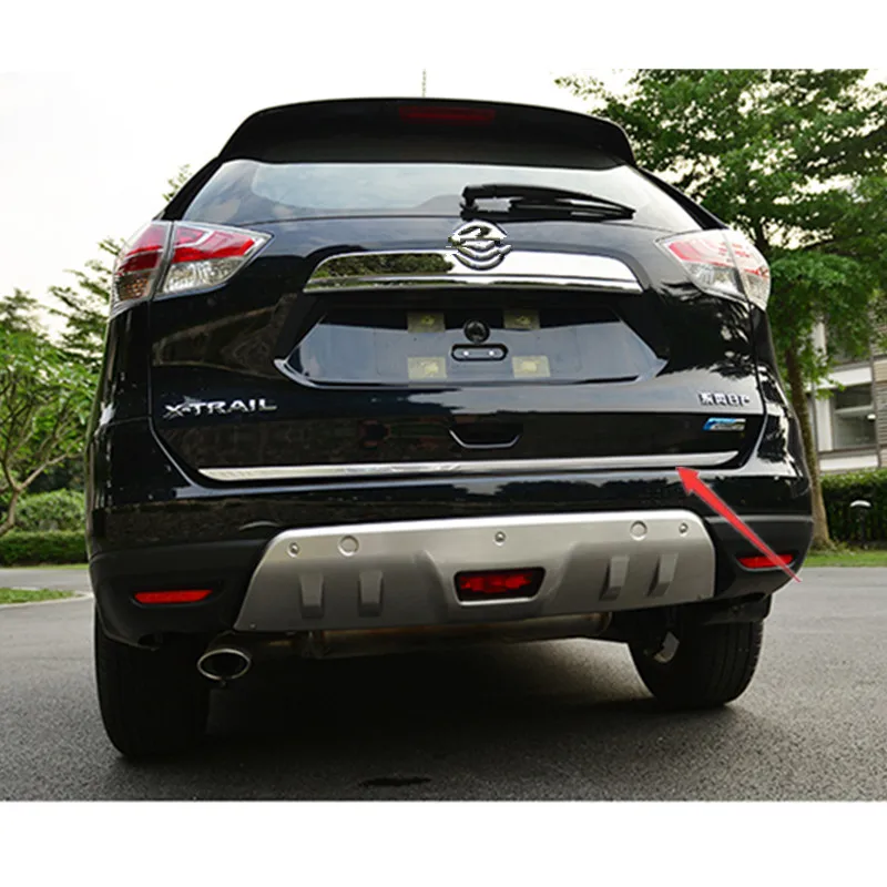 CAR TRUNK BOOT DOOR TRIM STRIP EXTERIOR STICKER FIT FOR NISSAN X-TRAIL T32 XTRAIL ROGUE 2016 2017 ACCESSORIES CAR-STYLING