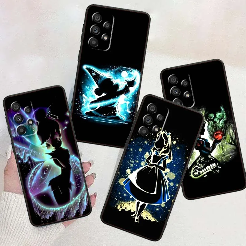 

Disney Mickey Stitch Princess For Samsung A73 A72 A71 A55 A54 A53 A52 A51 A13 A22 A16 A15 A12 A14 A26 A07 5G Black Shell