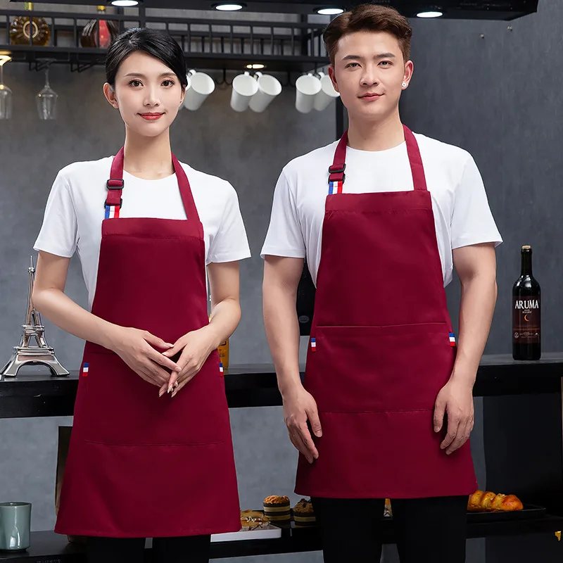 C809คอผ้ากันเปื้อนห้องครัวเสื้อผ้าร้านกาแฟ Chef ผู้ใหญ่สร้างสรรค์ผ้ากันเปื้อนบ้านกันน้ำเล็บผ้ากันเปื้อน