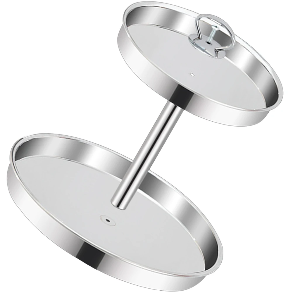 

Fruit Plate Veggie Platter Food Tray Stainless Steel Vegetable Hot Pot Snack Dessert Rotatable Portable