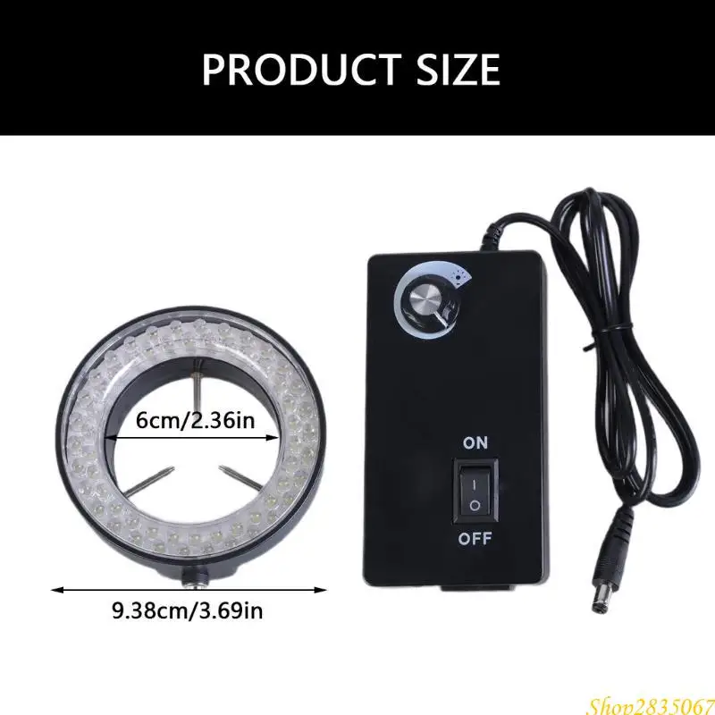 حلقات LED المحترفة في المجهر مع 60 مصابيح LED سطوع قابل للتعديل لاستخدام المختبر والملاحظات البيولوجية 831F #6