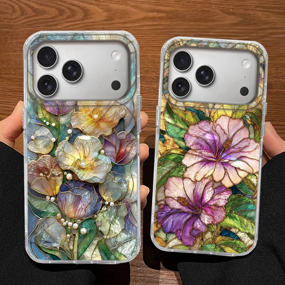 Luxuriöse Handyhülle mit Vollbild-Blumendesign für Mädchen, kompatibel mit iPhone 17 Pro Max, Air 16, 16e, 15, 14, 13, 12, X, 7, 8 Plus, XS, XR, SE 2022