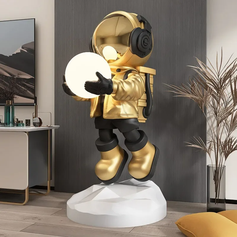 Hot Sale Resin Astronaut Night Light Lamp Sculptures Home Decoration Astronaut Crafts Abstract Ornaments