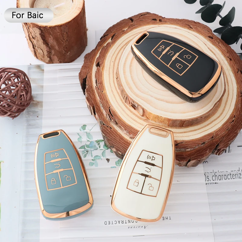 

Soft TPU Car Key Case Cover Protection Shell for Baic BJ40 PLUS EX5 EU5 EC5 BJ80 Keyless Key Bag Auto Interior Accessories