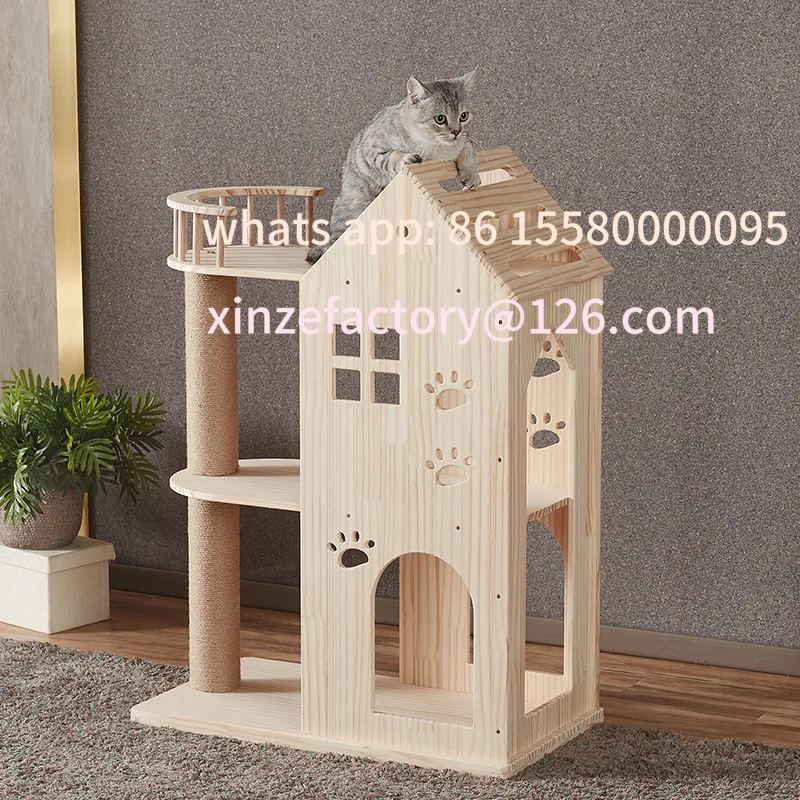 

Customizable cat climbing frame solid wood large