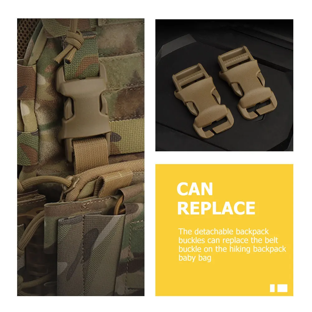

2pcs Plug Buckle Luggage Fastening Clip Replacement For Backpack Repair Detachable Strap Buckles Outdoor Hiking Gear Accessories