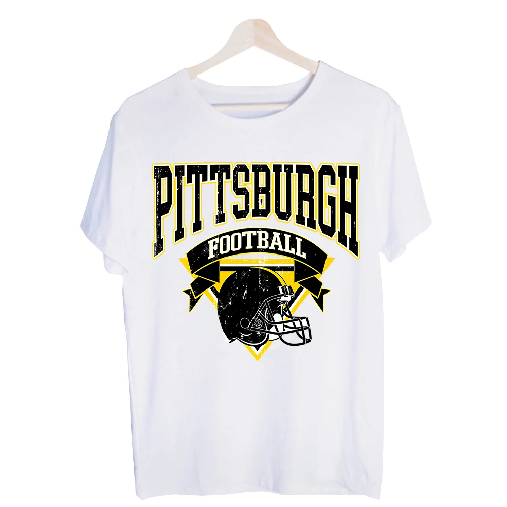 Men's Football Helmet and Typography Graphic Tee, Vintage Style Short Sleeve Crew Neck T-Shirt Casual Streetwear and Daily Wear