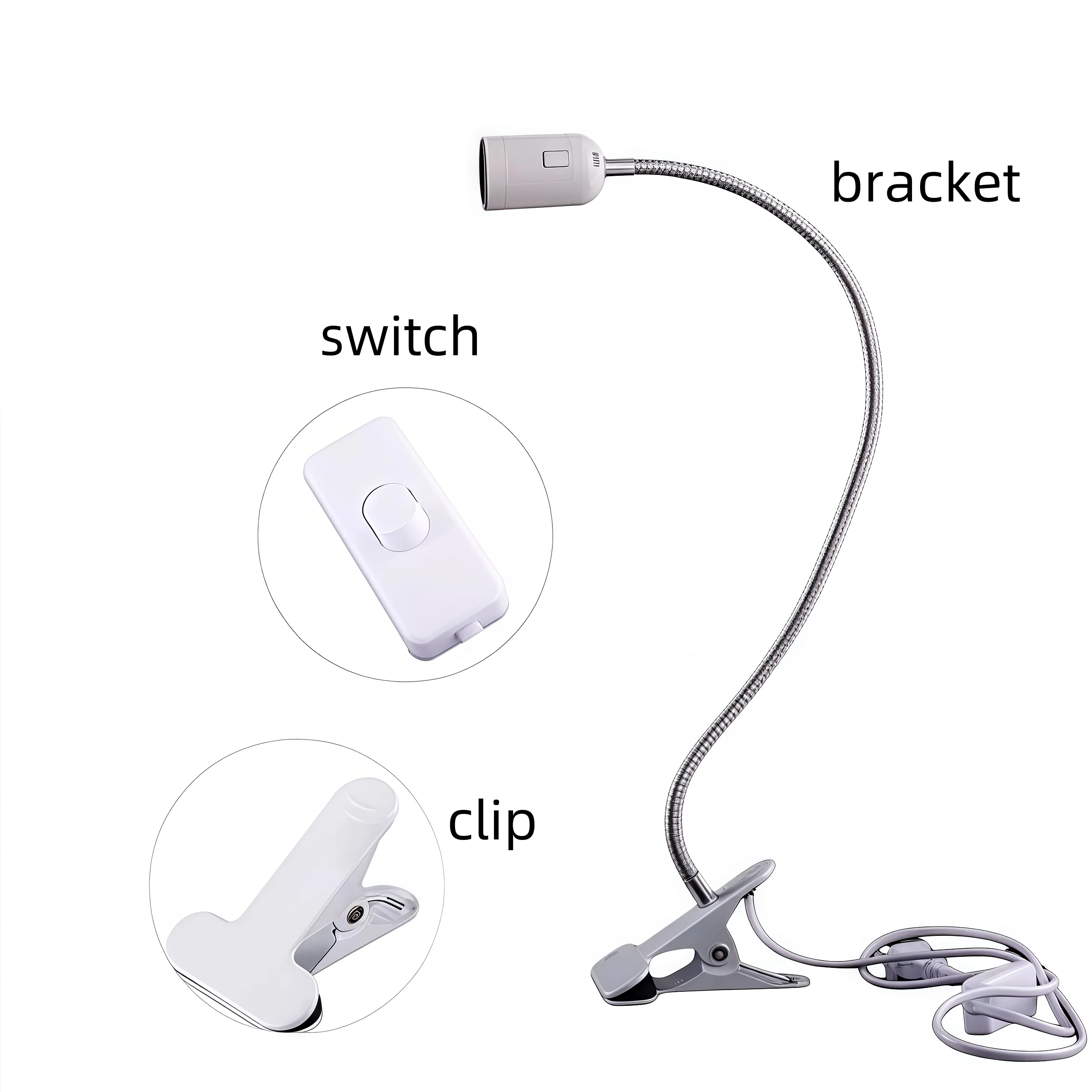 LED-Wartungsschreibtischlampe, Handy, Schweißen, Mechaniker, Werkbank, Clip-Scheinwerfer, Maniküre, 24 W, superhelles, helles Licht