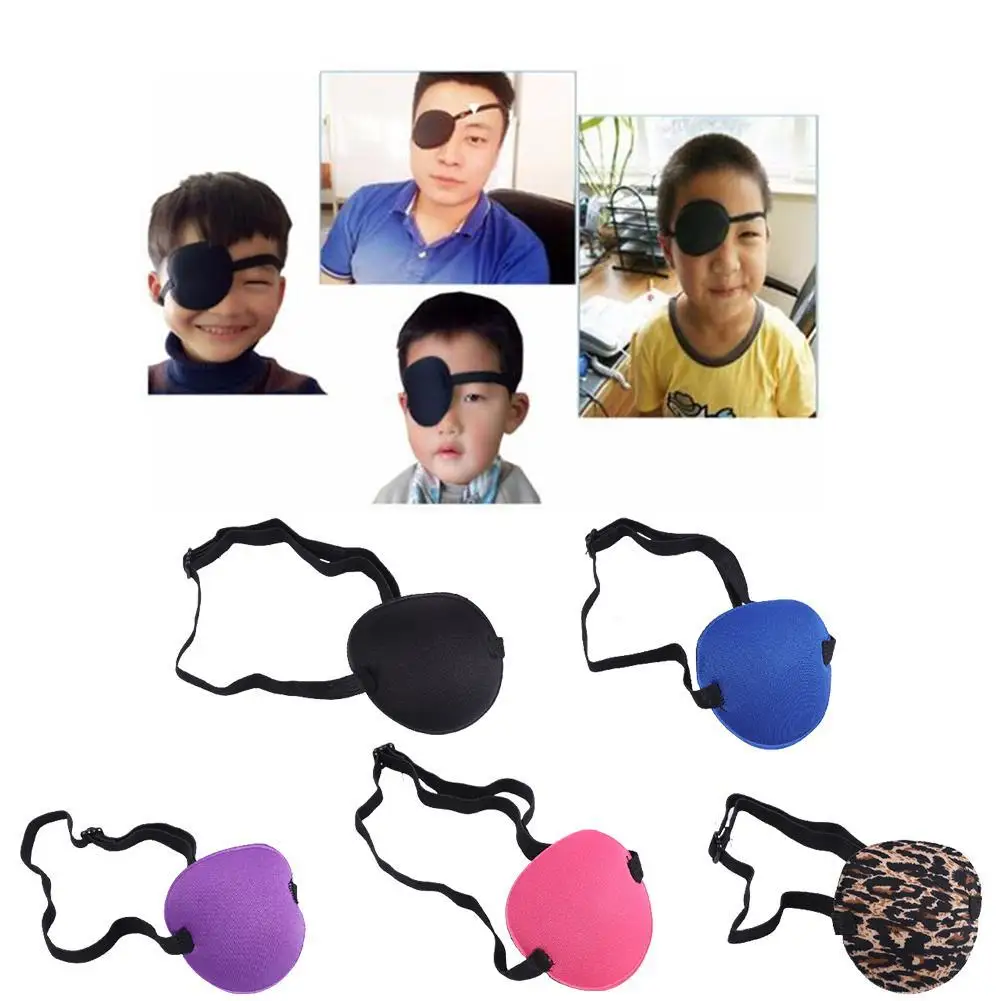 1Pc Single Eye Patch Adult Kids Pirate Concave Eye Patch 3D Adjustable Eyepatch For Right Or Left Eye Pirate Costume Eye Pa C7Z3