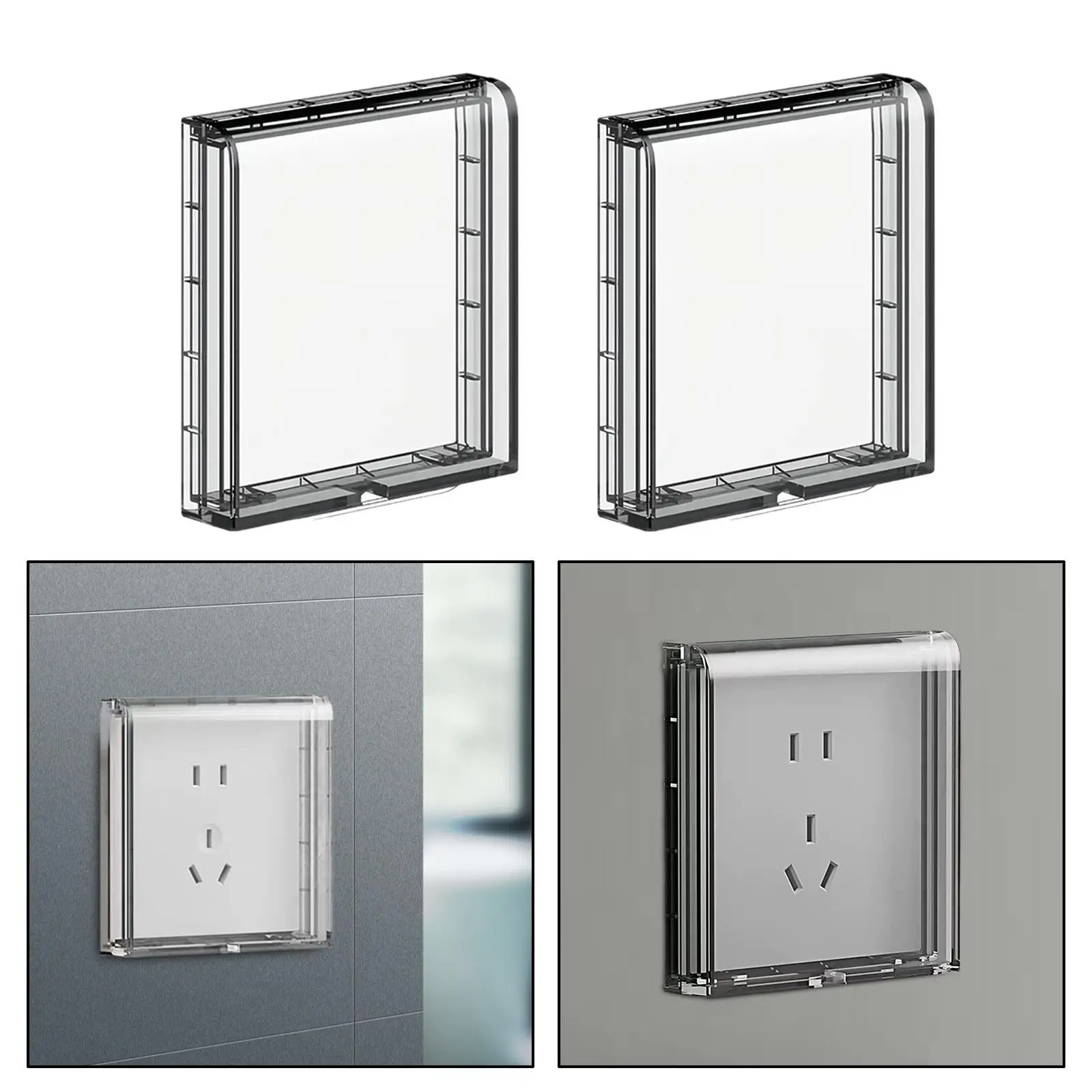 86 Type Switch Cover Protector Socket Waterproof Box Outlet Cover for Balcony Bathroom Courtyards Home Improvement Swimming Pool