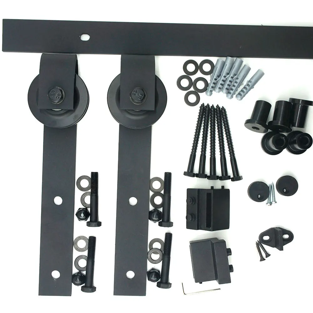 

ceiling mounted metal sliding barn door hardware fittings wrought iron sliding system accessories for doors