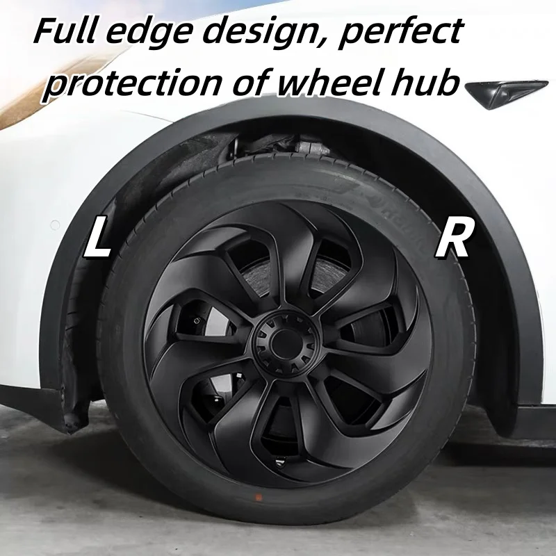 4PCS HubCap 19 Inch Wheel Caps Automobile Performance Replacement Hub Cap Full Rim Cover Accessories For Tesla Model Y 2020-2024