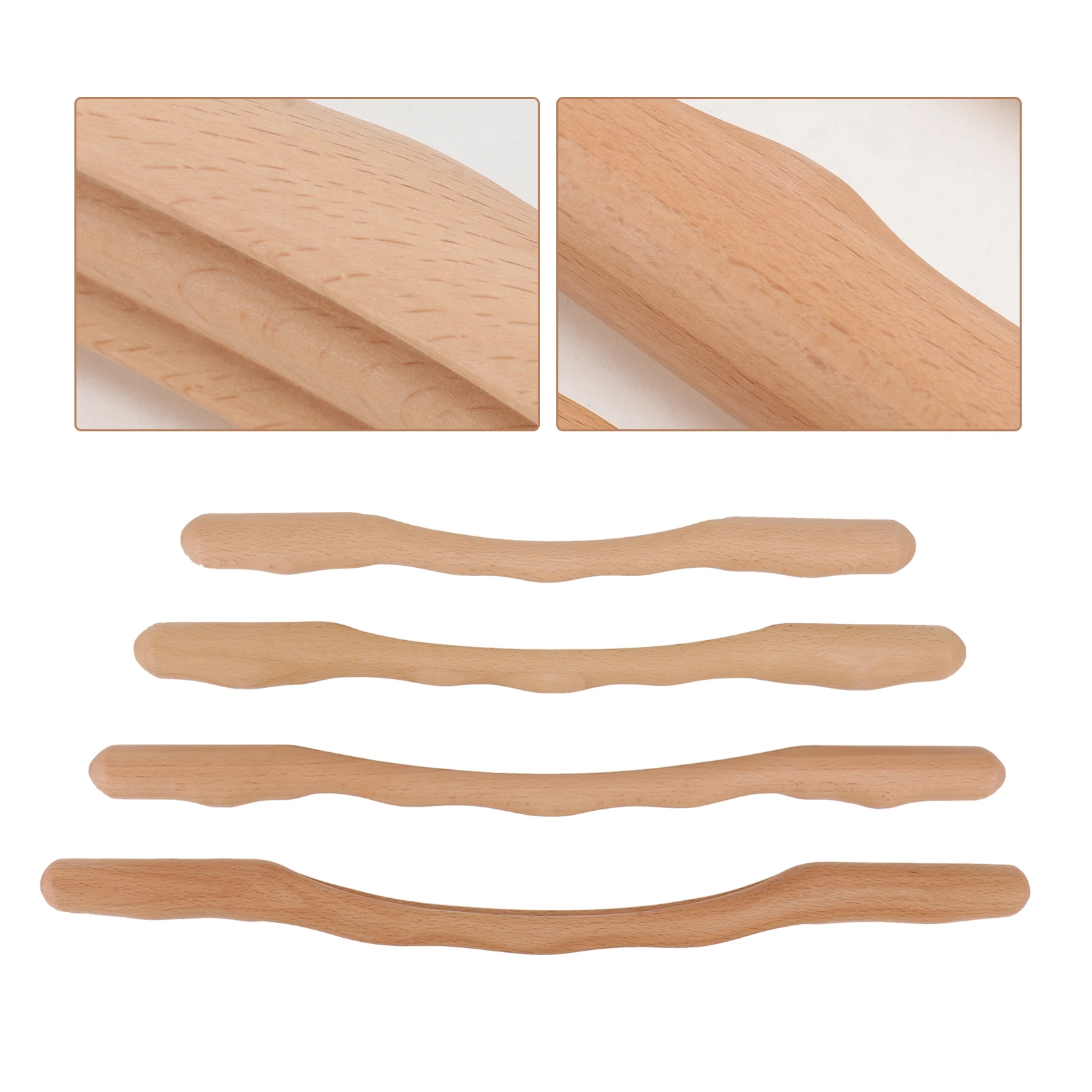 

4pcs Wooden Meridian Massage Stick Premium Scraping Rod Sturdy Durable Portable Tool for Legs Feet Neck