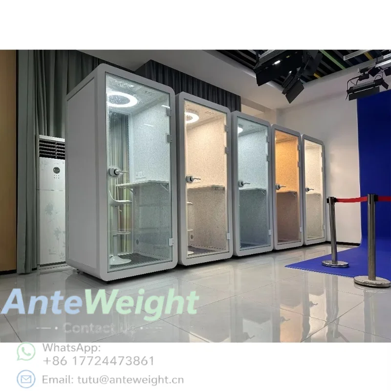 Portable Office Telephone Booth Removable Soundproof Vocal Booths Telephone Booth Cabinet USB Connector