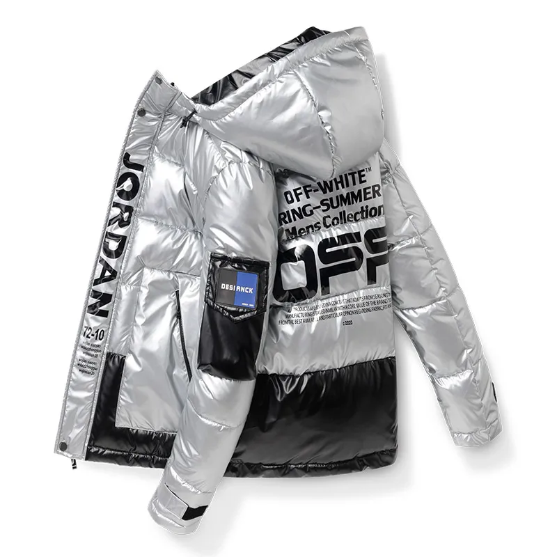 Зимняя хлопковая мужская куртка с капюшоном, новинка 2023, корейская версия, модная теплая повседневная верхняя одежда для молодежи с капюшоном