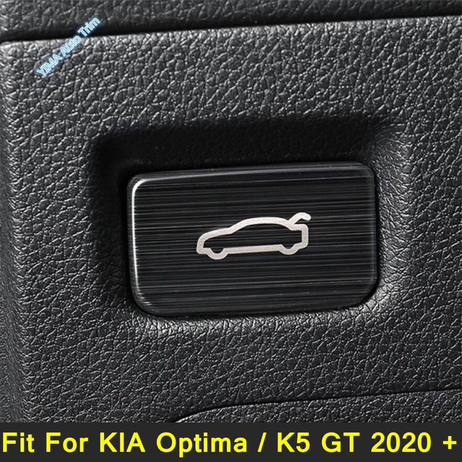 

Car Tailgate Button Rear Trunk Door Switch Decor Cover Trim Stainless Steel Accessories For KIA Optima / K5 GT 2020 2021 2022