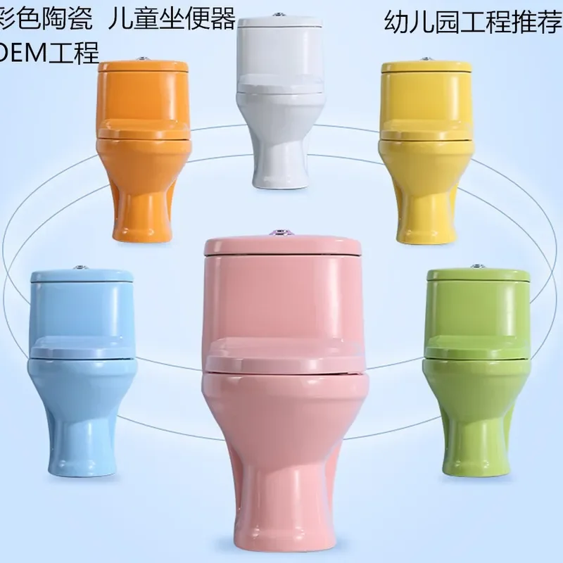 for Small Size Colorful Creative Children Toilet Kindergarten Ceramic Toilet Supply Project